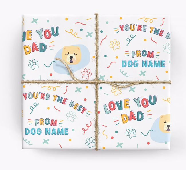 Love You Dad: Personalized {breedFullName} Wrapping Paper